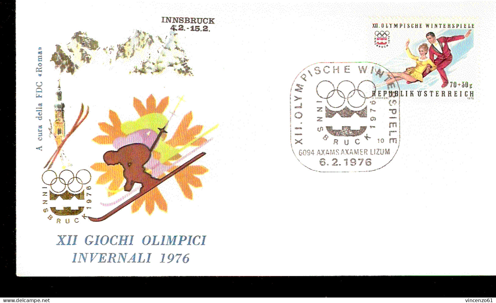 XII GIOCHI OLIMPICI DI INNSBRUCK 1976 SCI DISCESA PATTINAGGIO ARTISTICO - Hiver 1976: Innsbruck