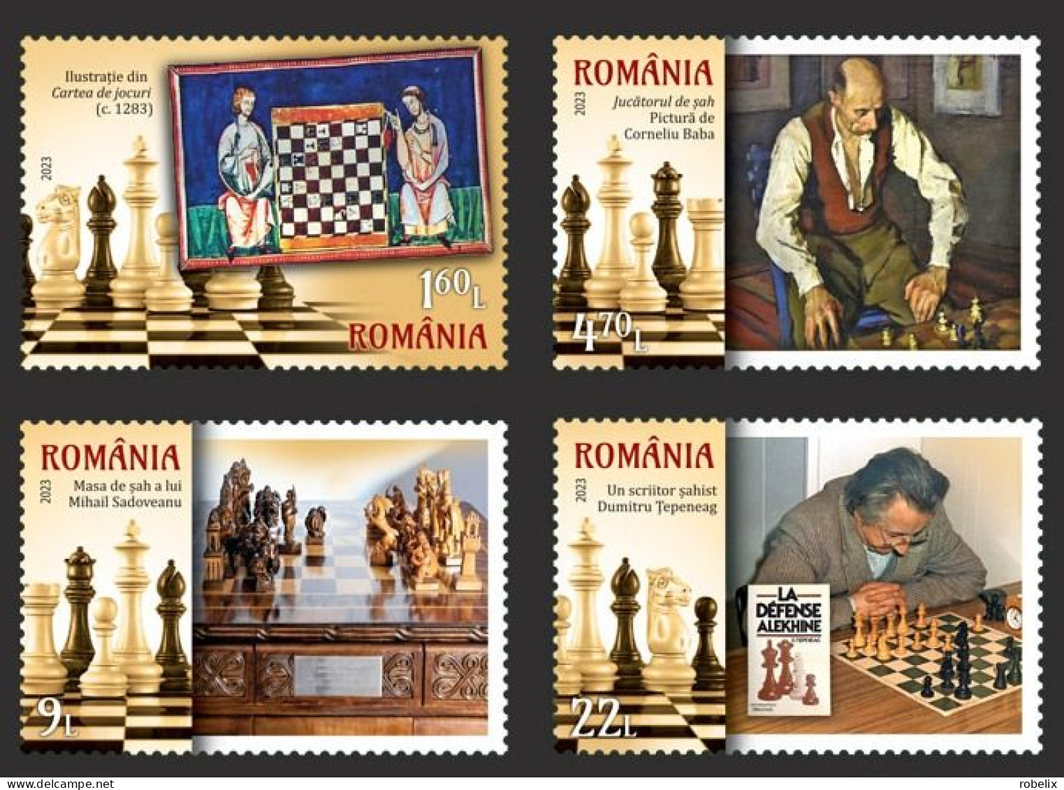 ROMANIA 2023 CHESS  Set Of 4 Stamps   MNH** - Scacchi