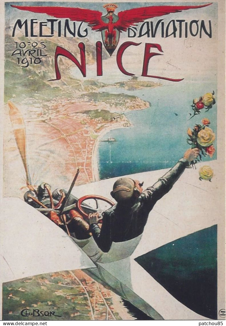 CPM   Reproduisant Les Affiches Publicitaire  Meeting D’Aviation à Nice  Avril 1910 - Demonstraties