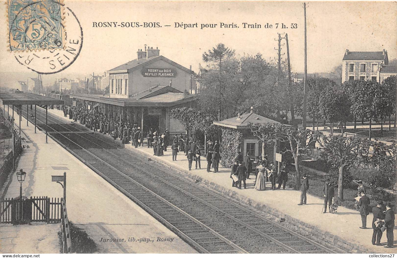 93-ROSNY-SOUS-BOIS- DEPART POUR PARIS TRAIN DE 7 H 53 - Rosny Sous Bois