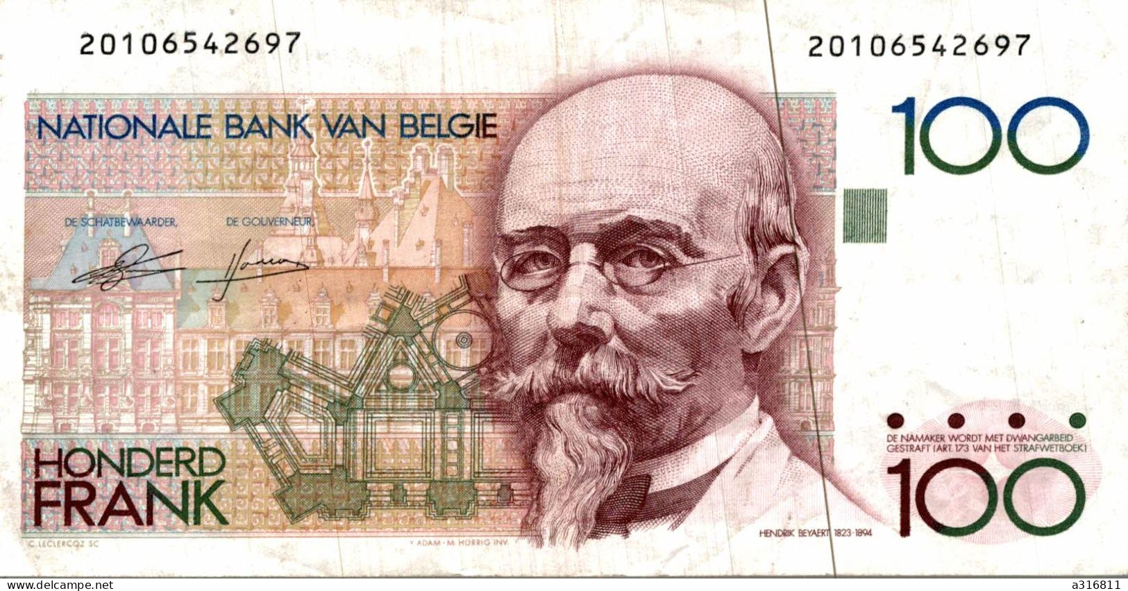 Billet Banque National De Belgique - Other & Unclassified