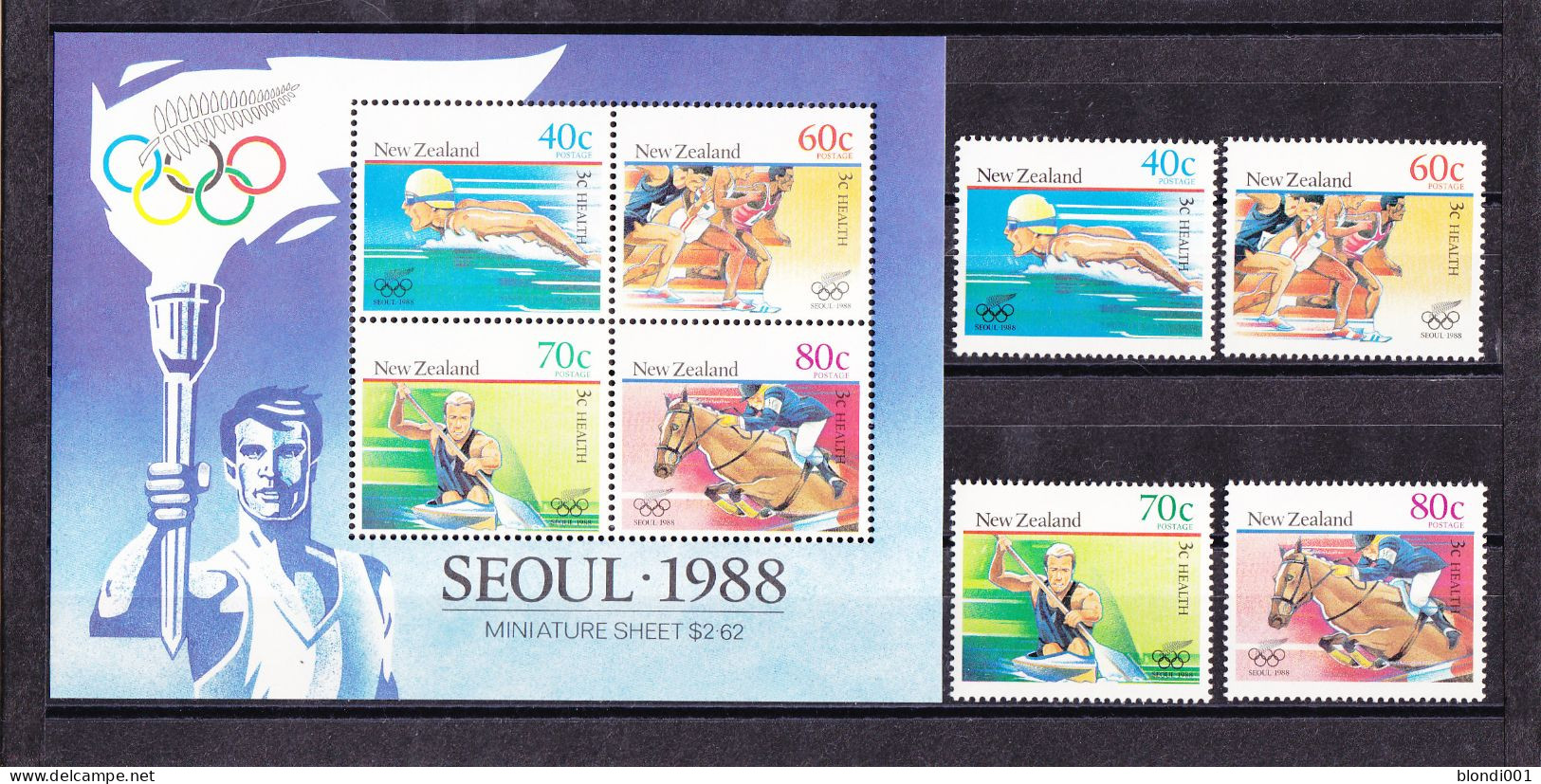 Olympics 1988 - Equestrian - NEW ZEALAND - S/S+Set MNH - Ete 1988: Séoul