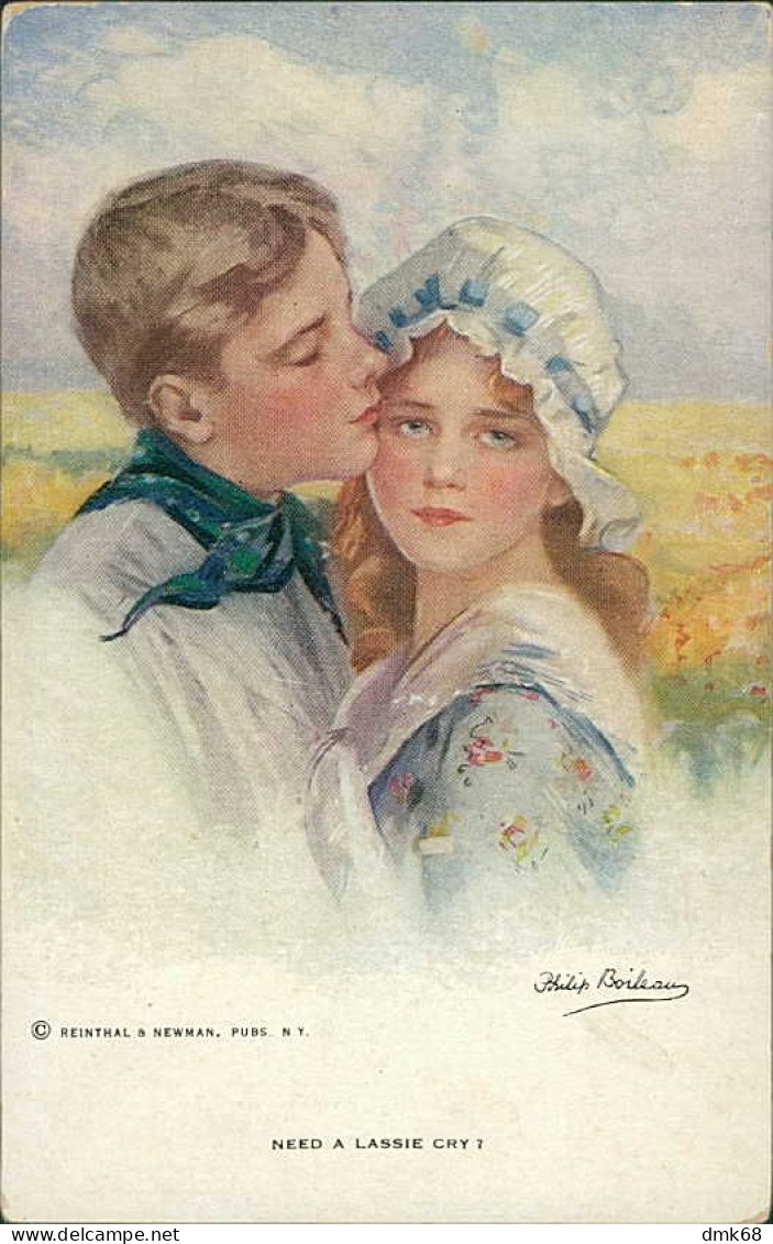 PHILIP BOILEAU SIGNED 1910s POSTCARD - NEED A LASSIE CRY ? - EDIT REINTHAL & NEWMAN - N.831  (5143) - Boileau, Philip