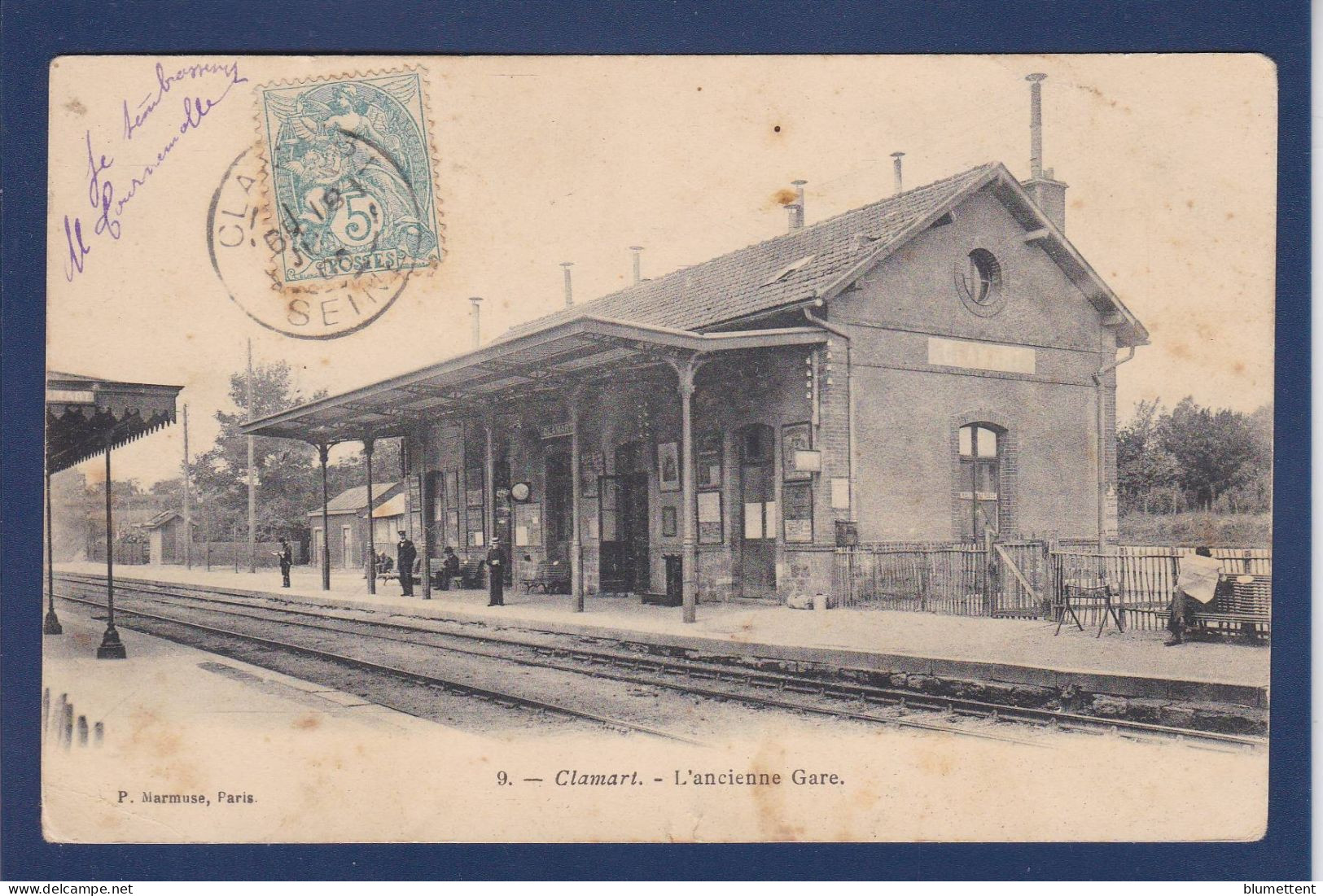 CPA 1 Euro Gare Sans Train Station Chemin De Fer Prix De Départ 1 Euro Circulé Clamart - Stazioni Senza Treni