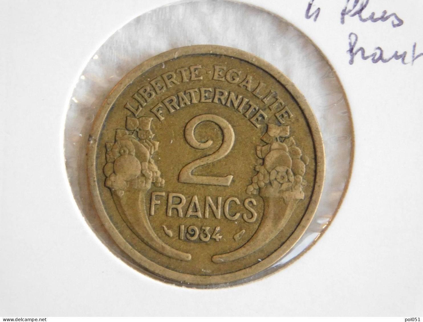 France 2 Francs 1934 4 Plus Haut MORLON (803) - 2 Francs