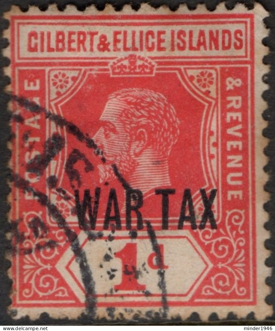 GILBERT & ELLICE ISLAND 1918 KGV 1d Red SG26 Used - Isole Gilbert Ed Ellice (...-1979)
