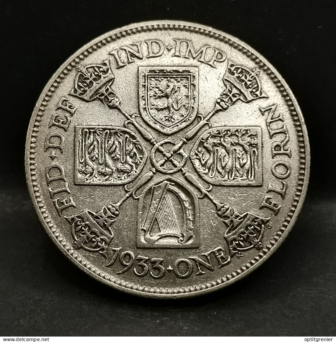 1 FLORIN  ARGENT 1933 GEORGE V ROYAUME UNI / UNITED KINGDOM SILVER - J. 1 Florin / 2 Schillings