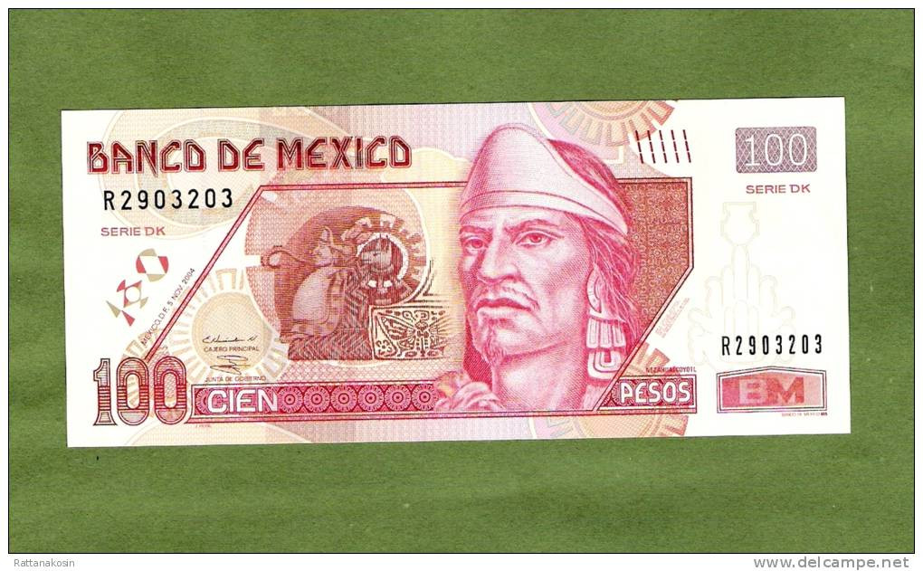 MEXICO  P118f  100 PESOS  5.11.2004  Serie DK  UNC. - Mexico