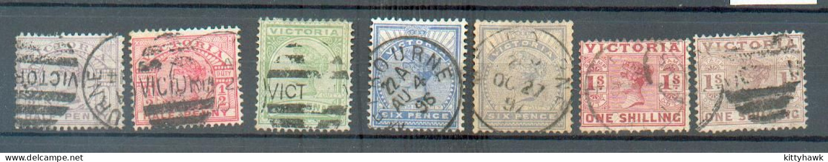 B 214 - Victoria - YT 94-95-96-97-97a-98 ° Obli - Used Stamps