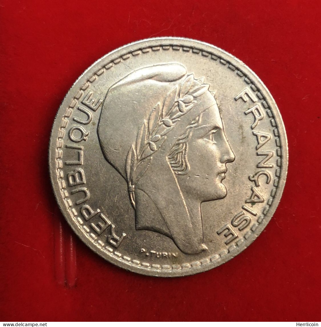 1947 B  - 10 Francs Turin Cupronickel, Petite Tête  France - 10 Francs
