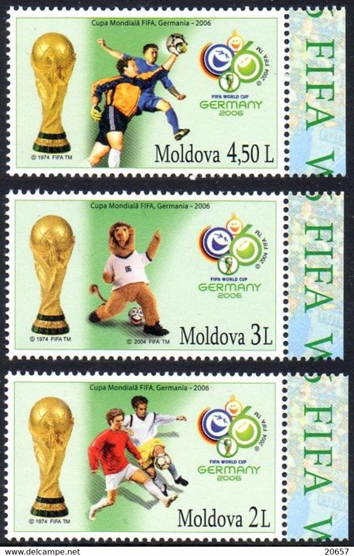 Moldavie Moldova 0477/79 Mondial Football Germany 2006 - 2006 – Alemania