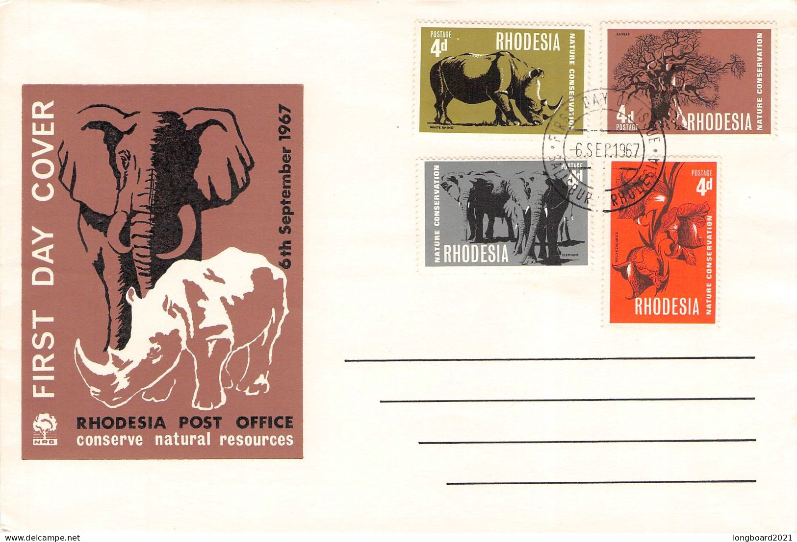 RHODESIA - FDC 1967 NATURAL RESOURCES  / 5062 - Rhodesia (1964-1980)
