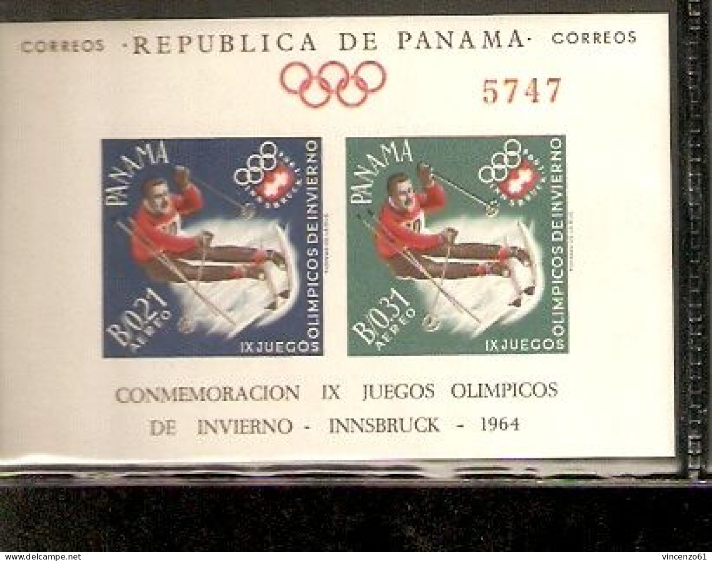 PANAMA INNSBRUCK 1964 OLIMPIC GAME UNPERFORATED - Sci