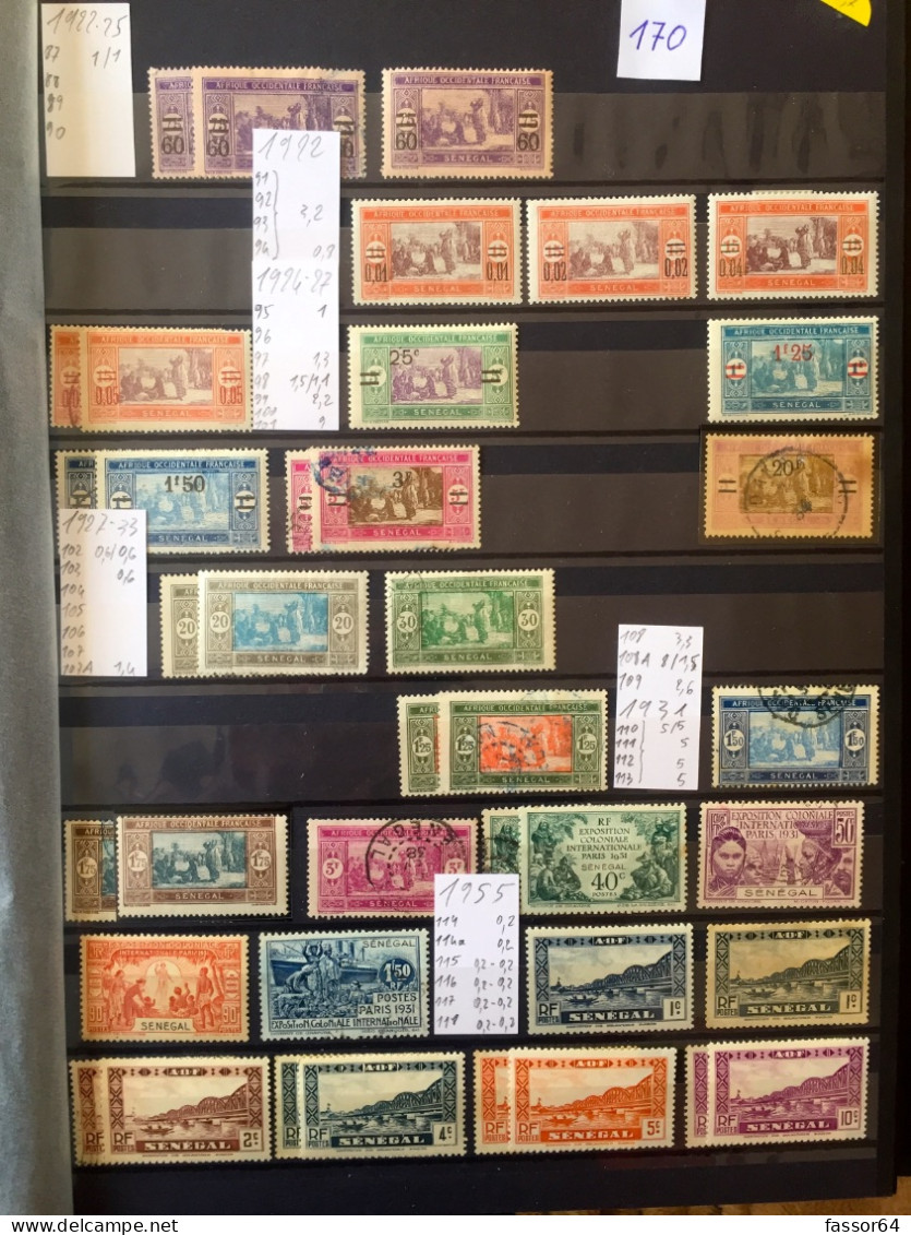 Sénégal Neuf Et Oblitérés Lot 170 1892/1944 Côte + 680 Euros - Otros & Sin Clasificación