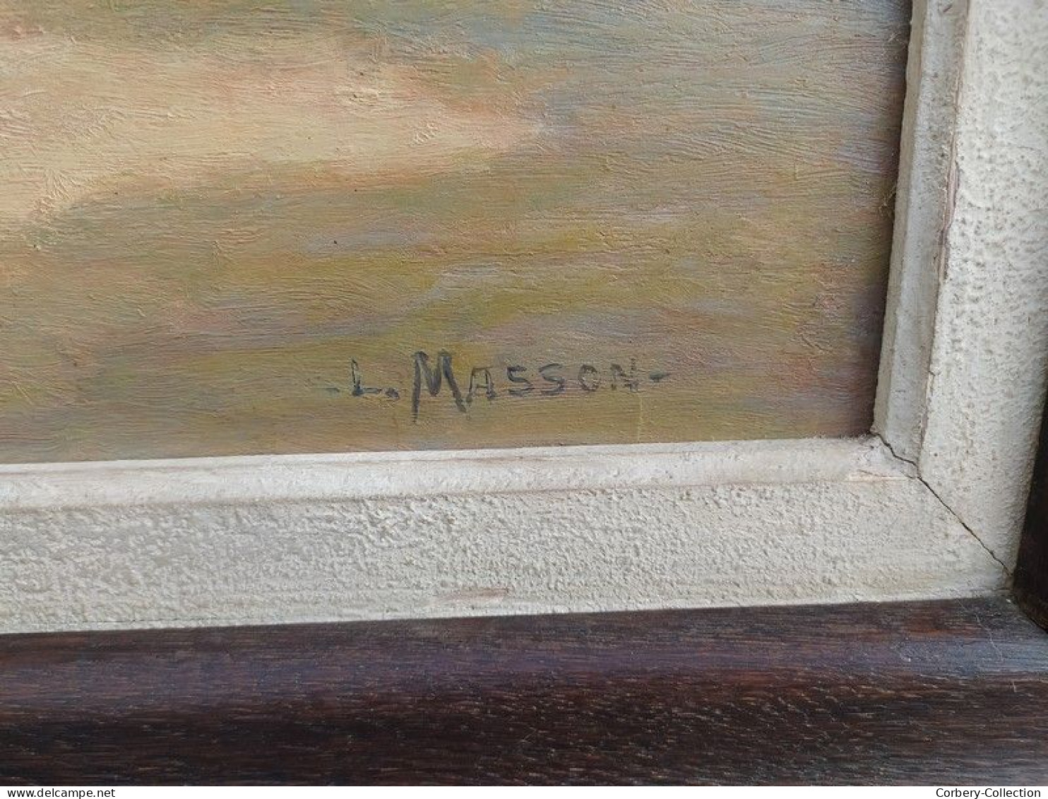 Ancien Tableau Marché Breton Signé L. Masson  Signé L. Masson (Lucien Masson)