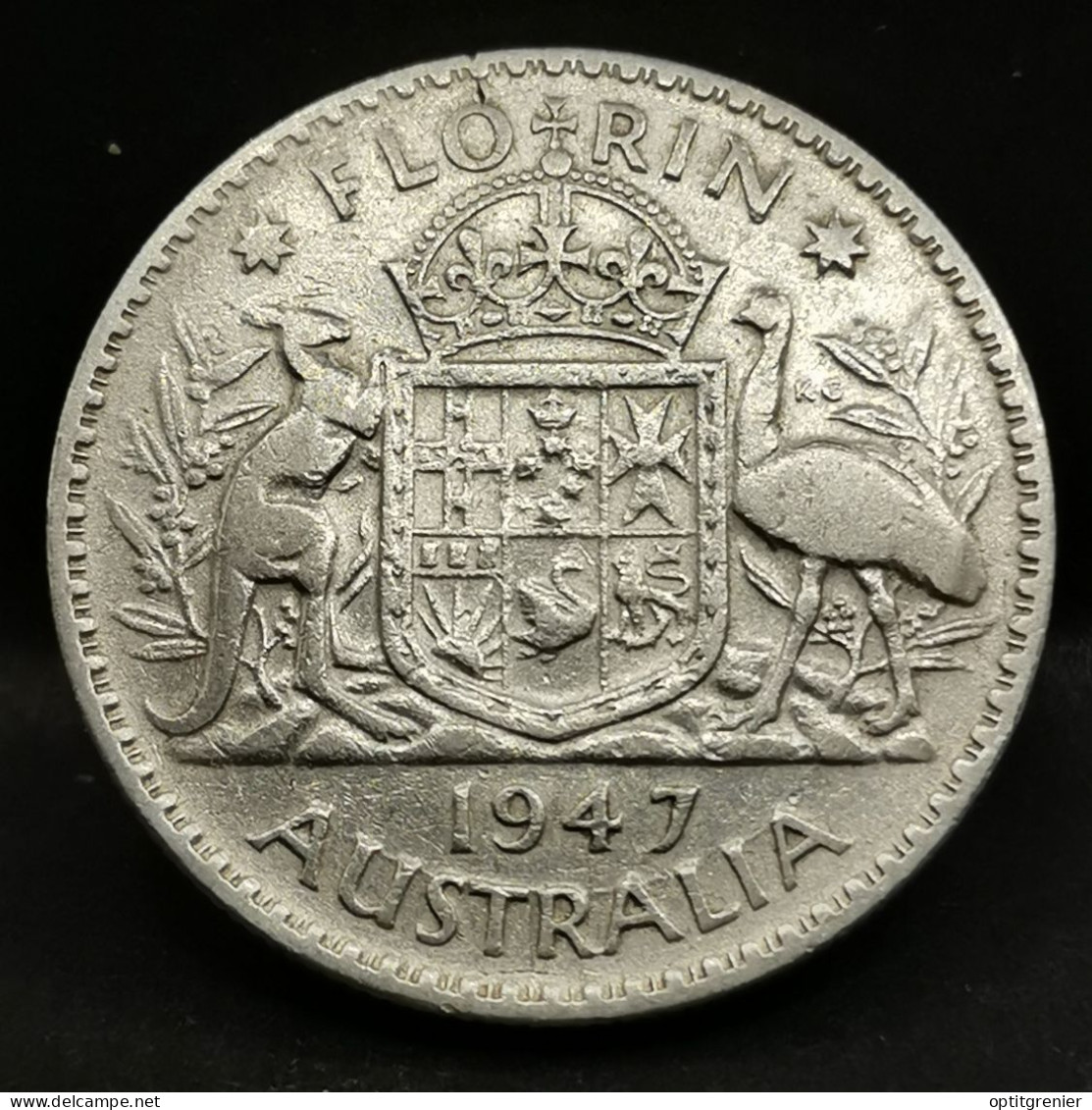 1 FLORIN  ARGENT 1947 GEORGE VI AUSTRALIE / AUSTRALIA SILVER - Florin