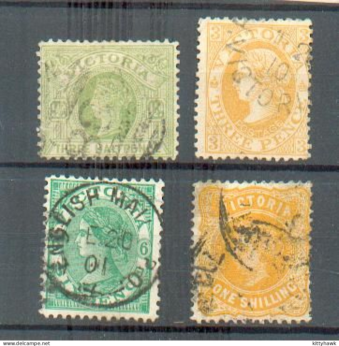 B 217 - Victoria - YT 119-121-123-124 ° Obli - Used Stamps