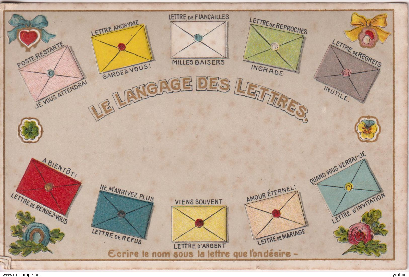 SWITZERLAND - Le Langage Des Lettres - Different Types Of Letter Envelopes - Embossed Postcard - Briefmarken (Abbildungen)