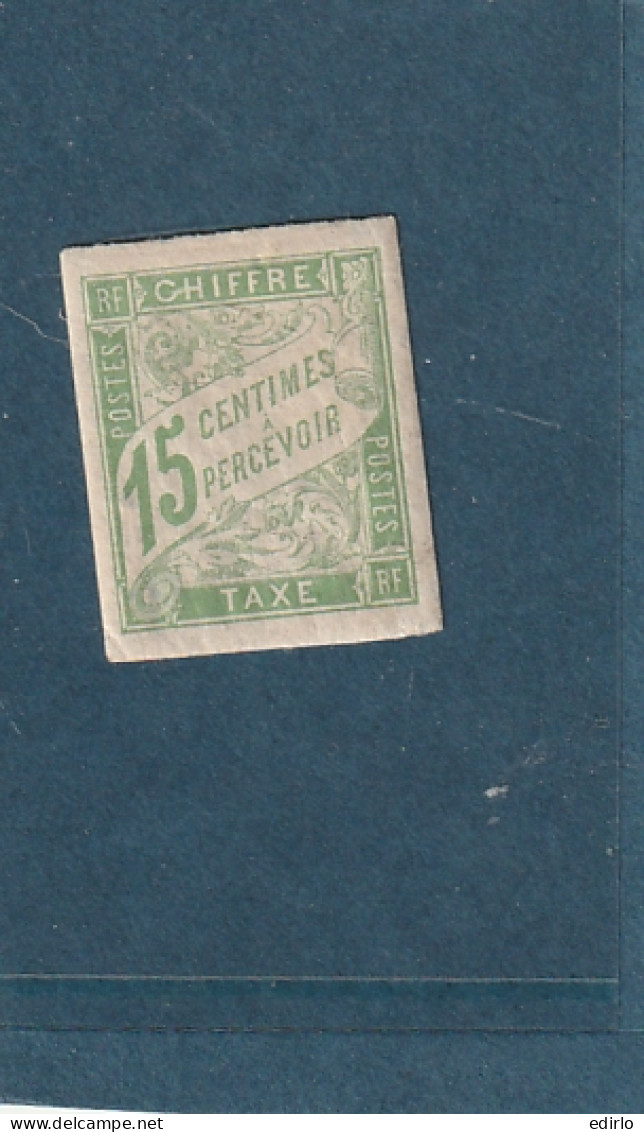 ///   FRANCE  ///  Emissions Générale  Timbre Taxe --  N° 20  Vert Jeaune 15 Cts - Postage Due