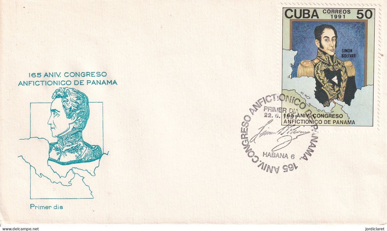 FDC  1991 SIMON BOLIVAR - FDC