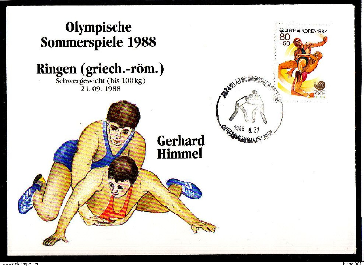 Olympics 1988 - Wrestling - Himmel - SOUTH KOREA - FDC Cover - Estate 1988: Seul