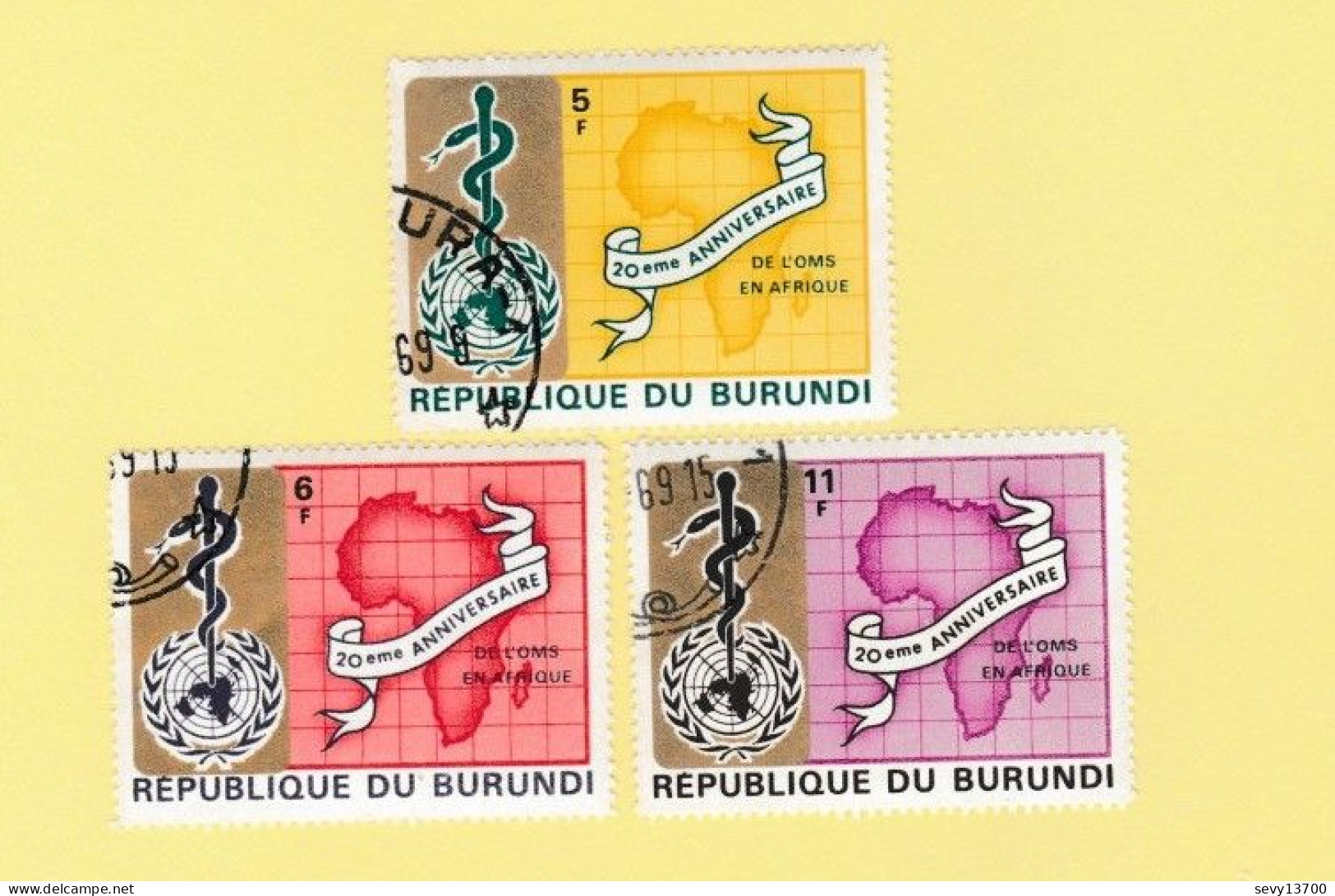Burundi 49 Timbres Les Droits De L'homme Interpol Nations Unis OMS Lutte Contre La Tuberculose Contre La Faim Education - Collections