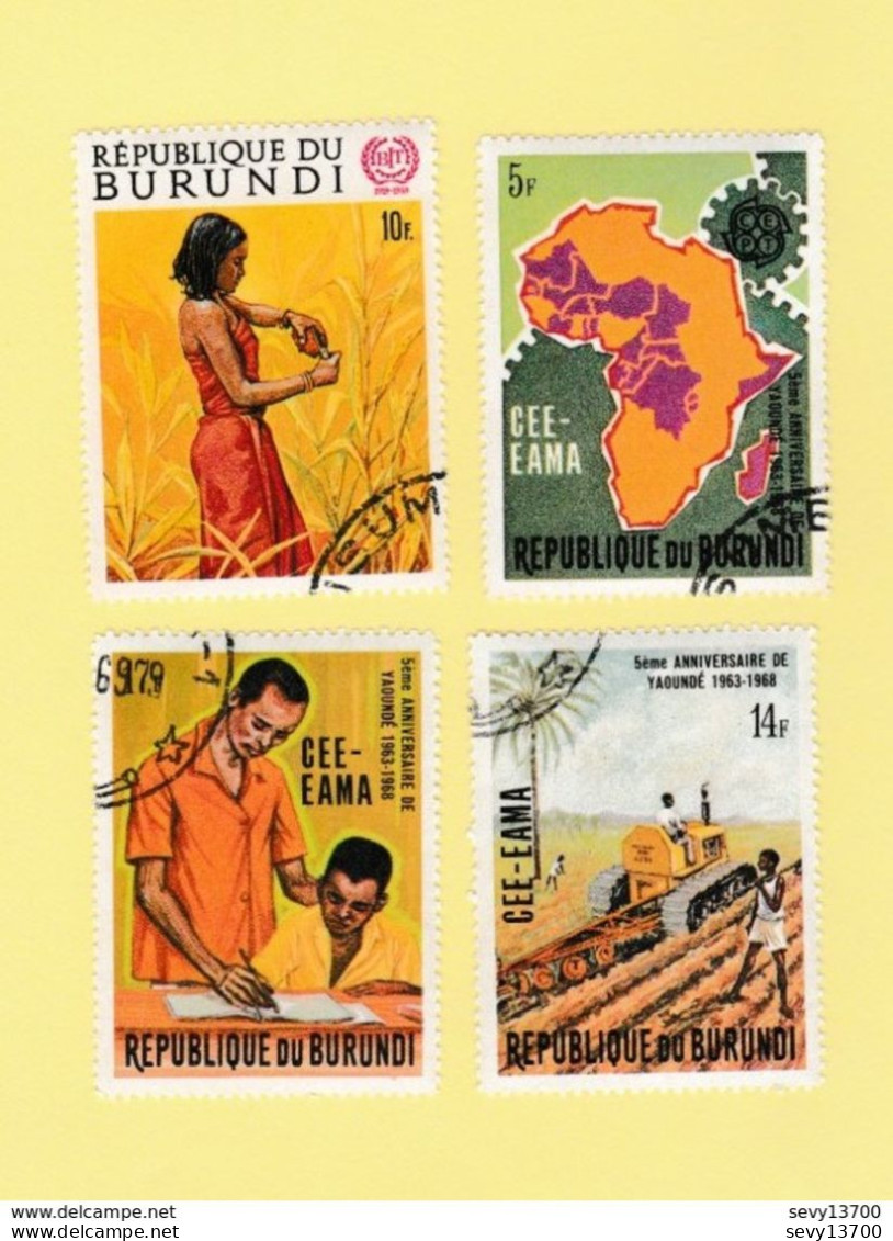 Burundi 49 timbres les droits de l'homme Interpol Nations Unis OMS lutte contre la tuberculose contre la faim education