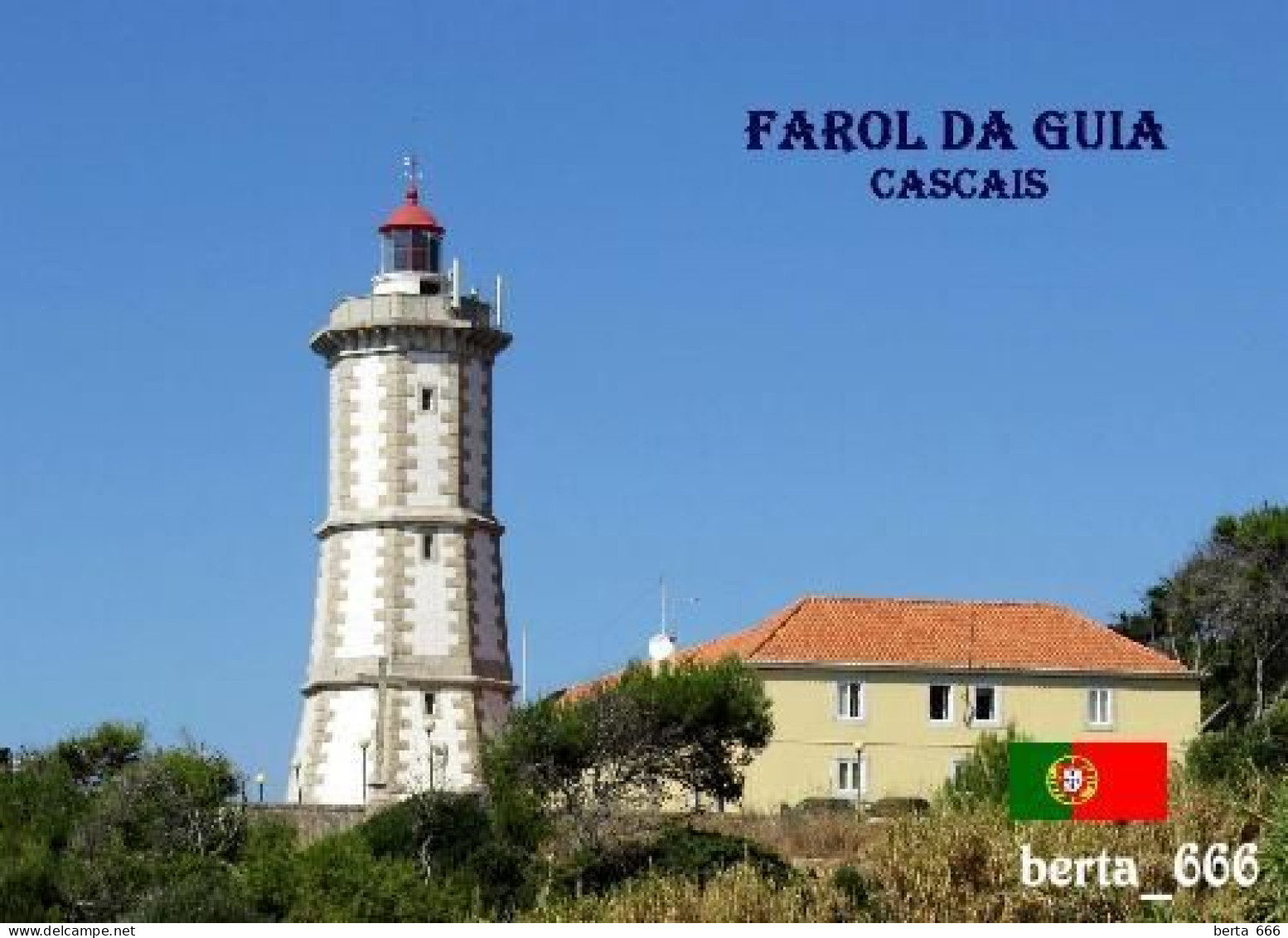 Portugal Cascais Guia Lighthouse New Postcard - Lighthouses