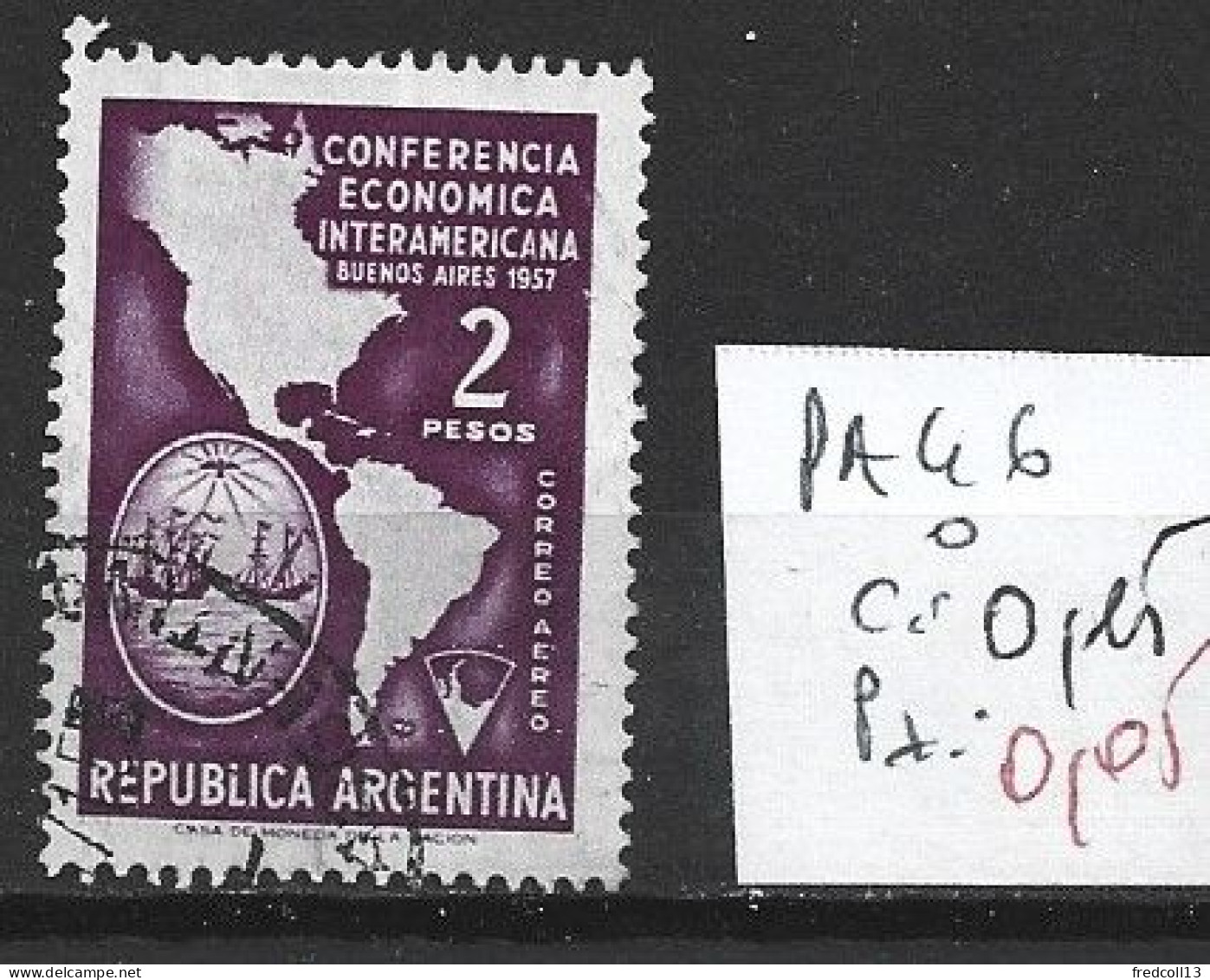 ARGENTINE PA 46 Oblitéré Côte 0.15 € - Airmail