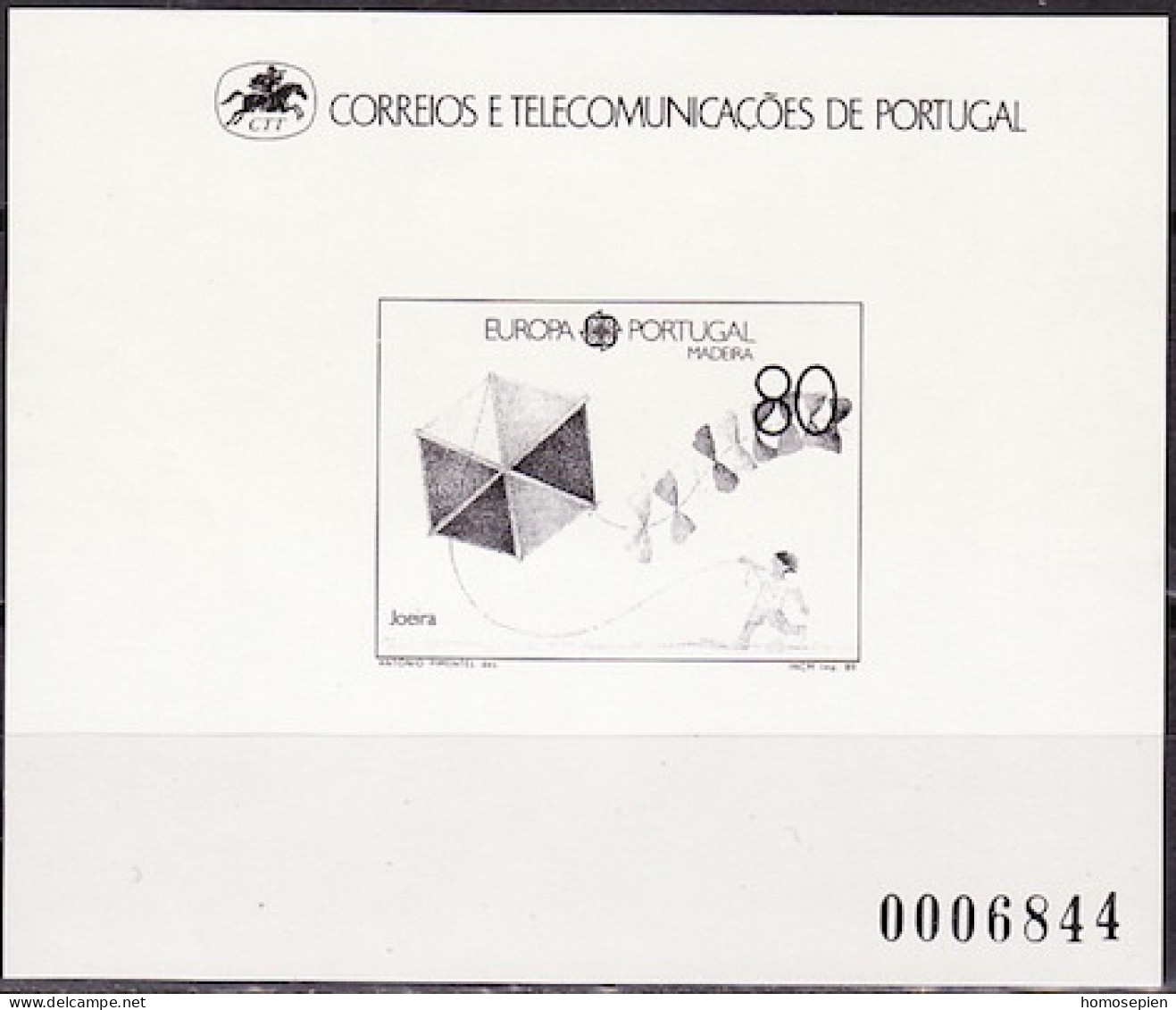 Europa CEPT 1989 Madère - Madeira - Portugal Y&T N°EL131 - Michel N°DP125I *** - 80e EUROPA - 1989