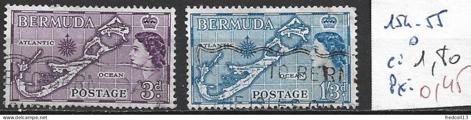 BERMUDES 154-55 Oblitérés Côte 1.80 € - Bermudes