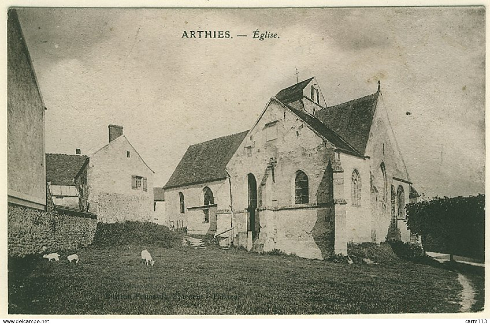 95 - B12421CPA - ARTHIES - Eglise - Bon état - VAL-D'OISE - Arthies