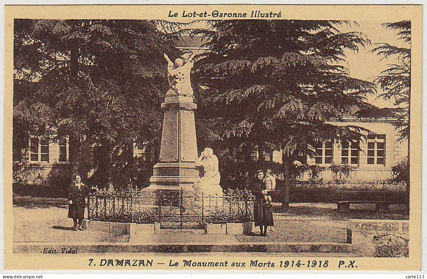 47 - B10910CPA - DAMAZAN - Le Monument Aux Morts 14 18 - Parfait état - LOT-ET-GARONNE - Damazan