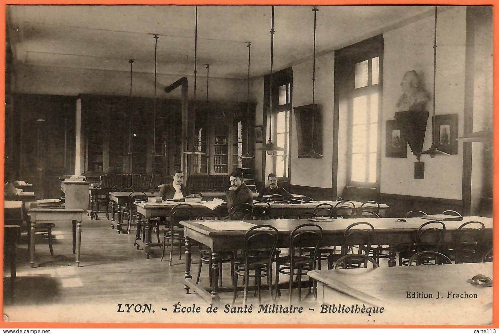 69 - B34587CPA - LYON - La Bibliothèque - Ecole De Santé Militaire - Très Bon état - RHONE - Lyon 7