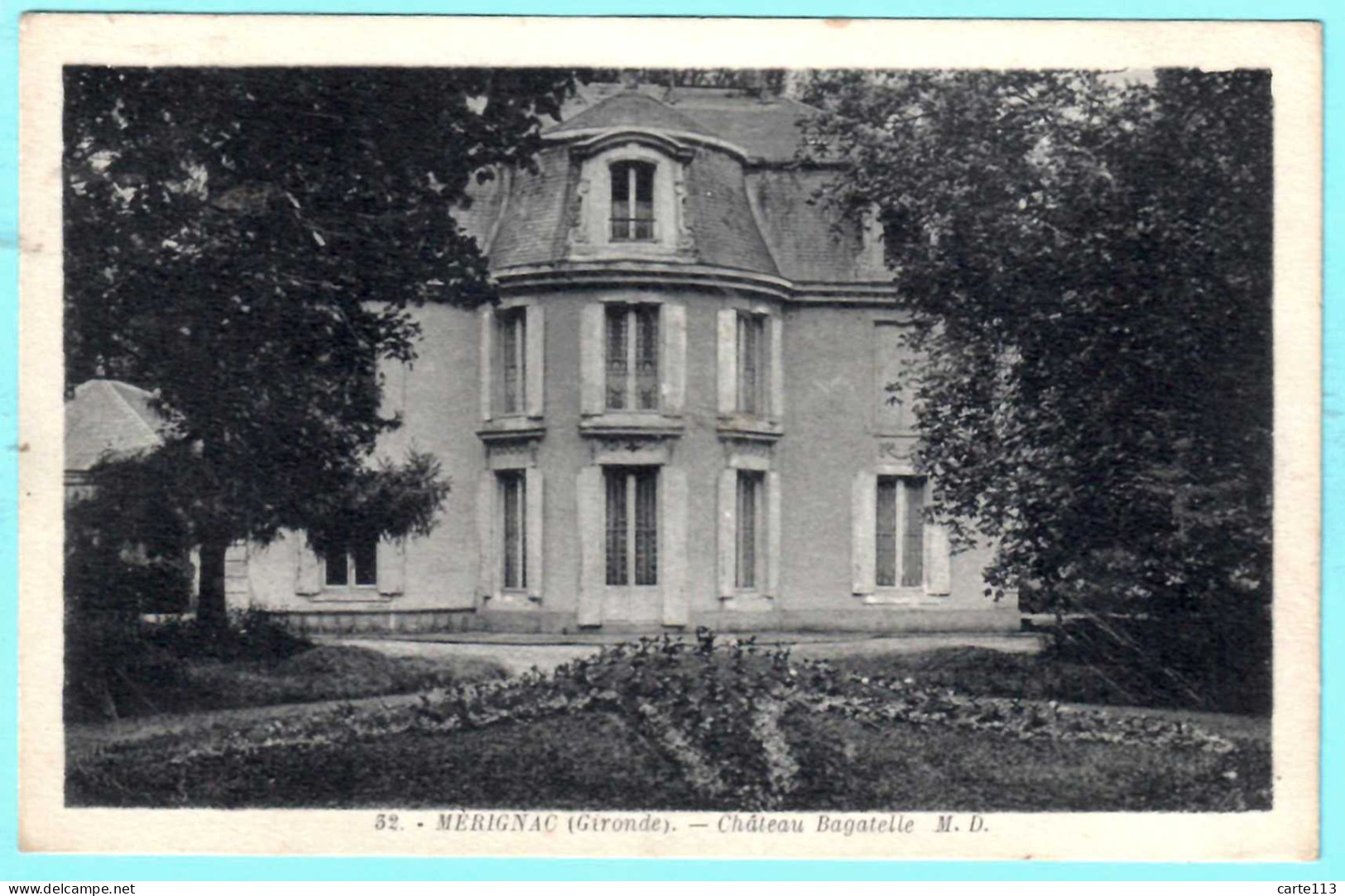 33 - B27424CPA - MERIGNAC - Chateau BAGATELLE - Très Bon état - GIRONDE - Merignac