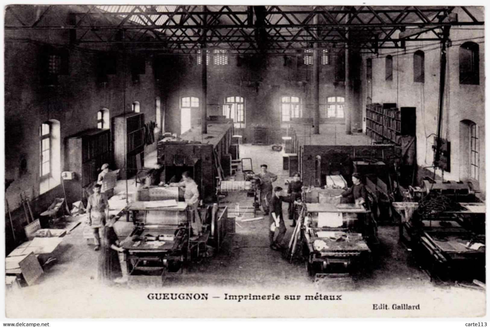 71 - T24608CPA - GUEUGNON - Imprimerie Sur Métaux - Bon état - SAONE-ET-LOIRE - Gueugnon