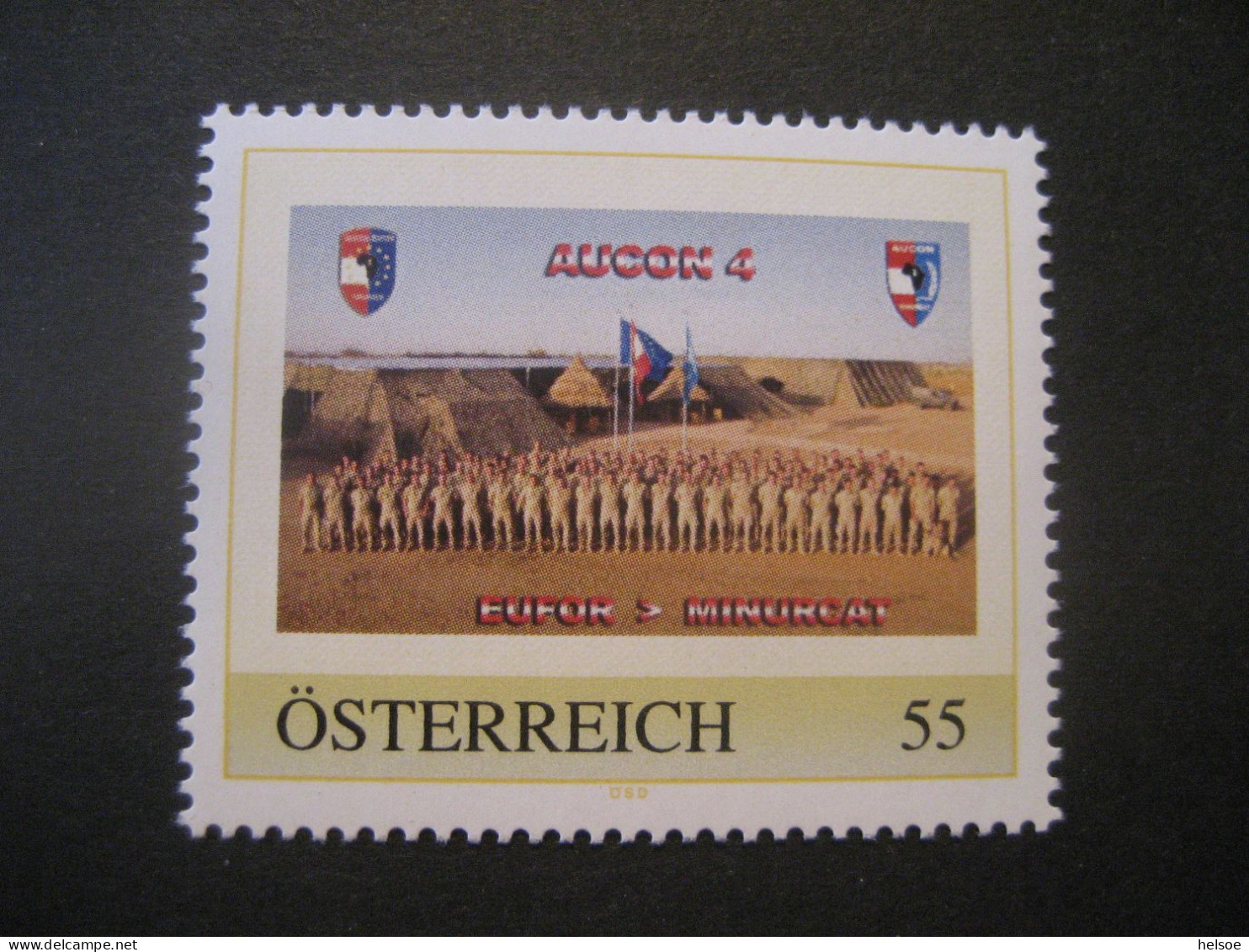 Österreich- PM 8023598, AUCON 4 EUFOR > MINURCAT ** Ungebraucht - Personalisierte Briefmarken