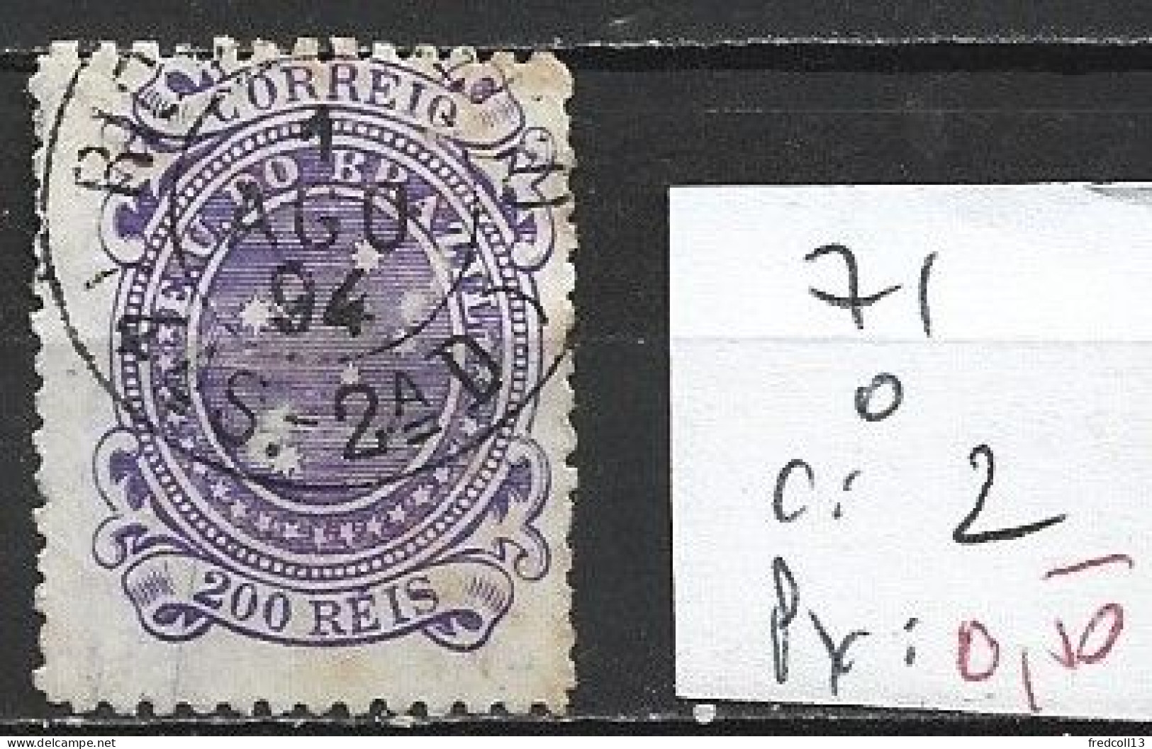 BRESIL 71 Oblitéré Côte 2 € - Used Stamps