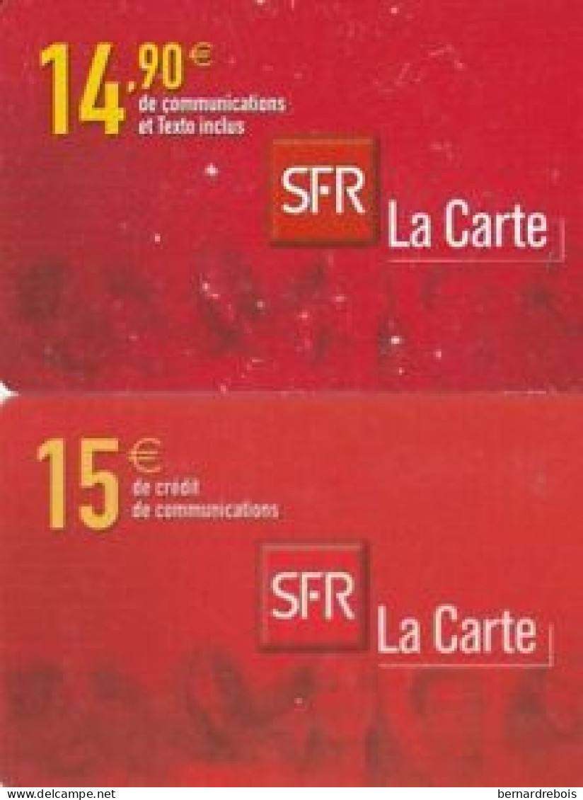 A20 - 2 TELECARTES SFR Pour 1 Euro - Cellphone Cards (refills)