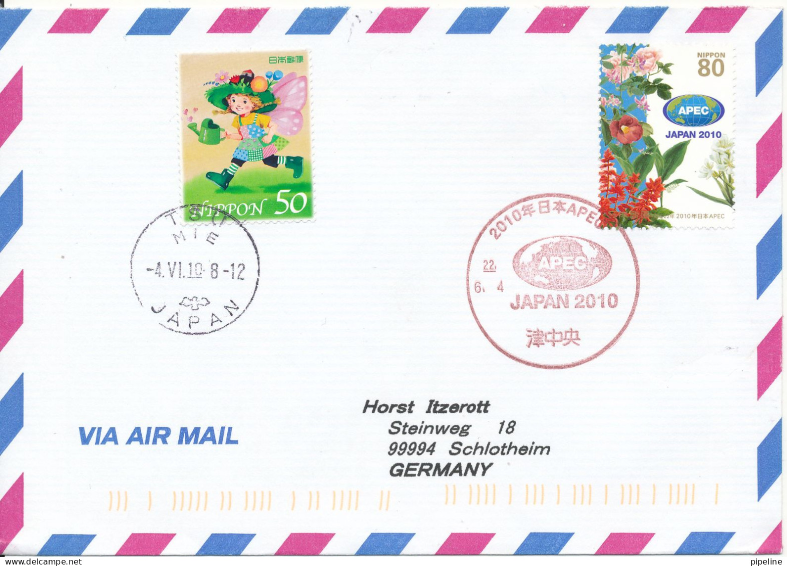 Japan Cover Sent Air Mail To Germany 23-11-2006 Topic Stamps - Lettres & Documents