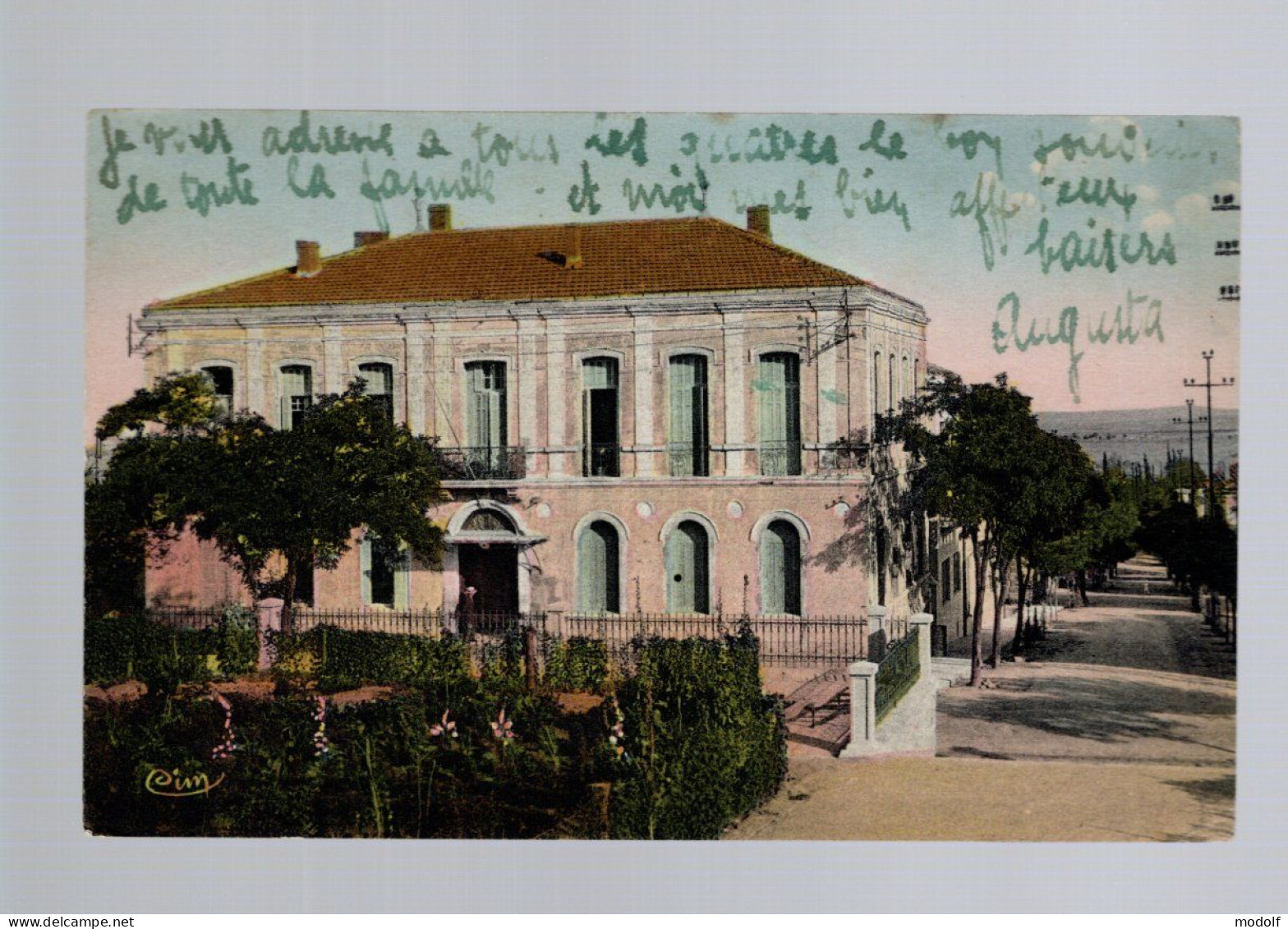 CPA - Algérie - Tiaret - L'Hôtel De Ville - Colorisée - Circulée - Tiaret