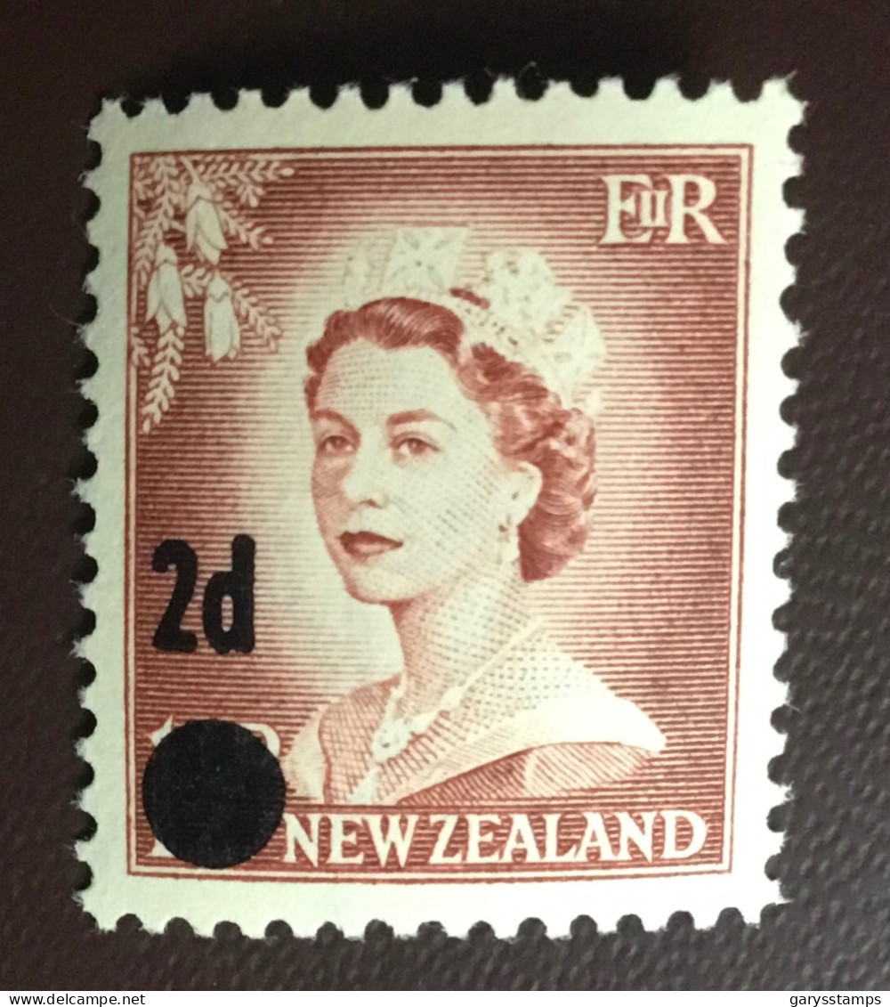 New Zealand 1958 2d Surcharge MNH - Unused Stamps