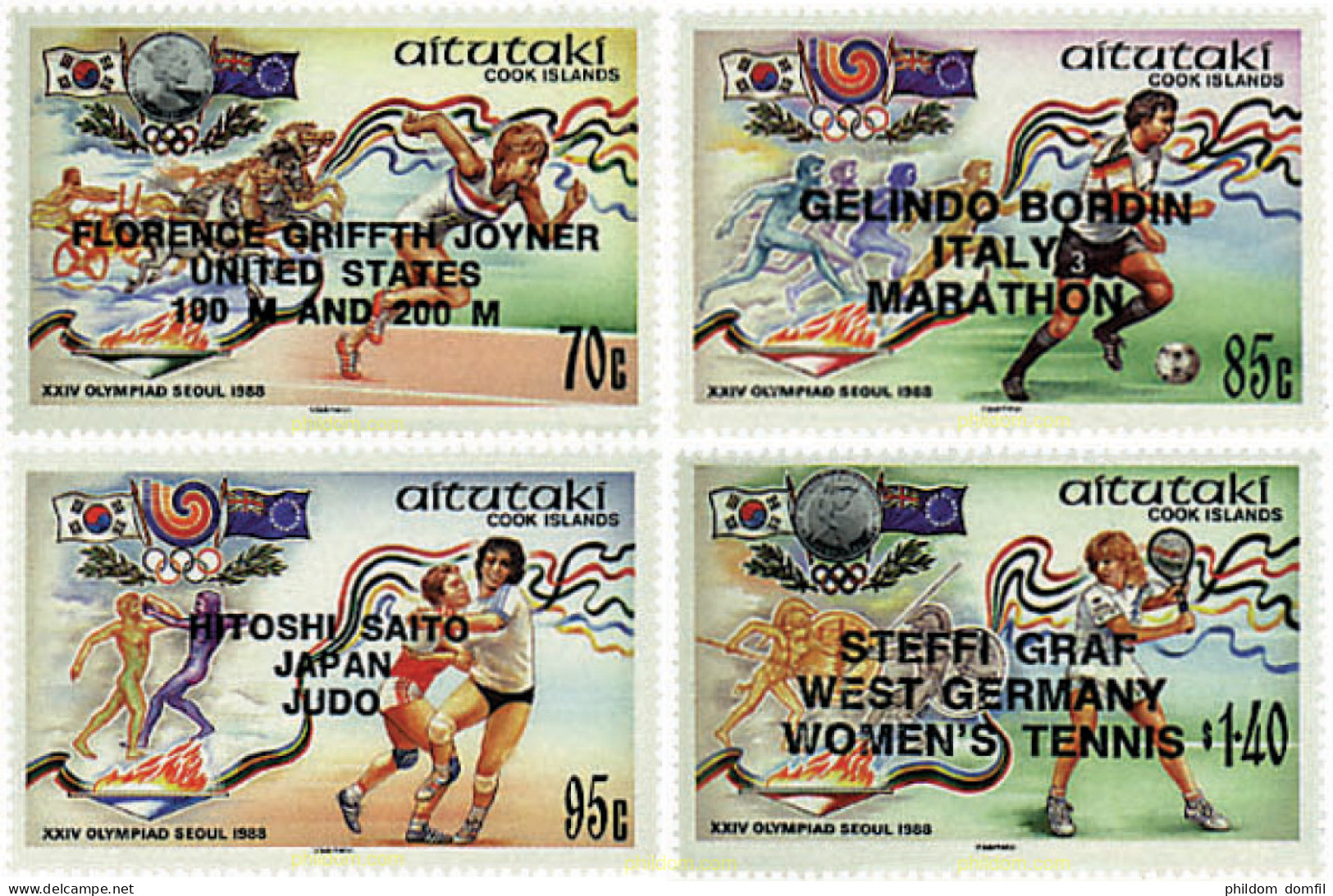 725776 HINGED AITUTAKI 1988 24 JUEGOS OLIMPICOS VERANO SEUL 1988 - Aitutaki