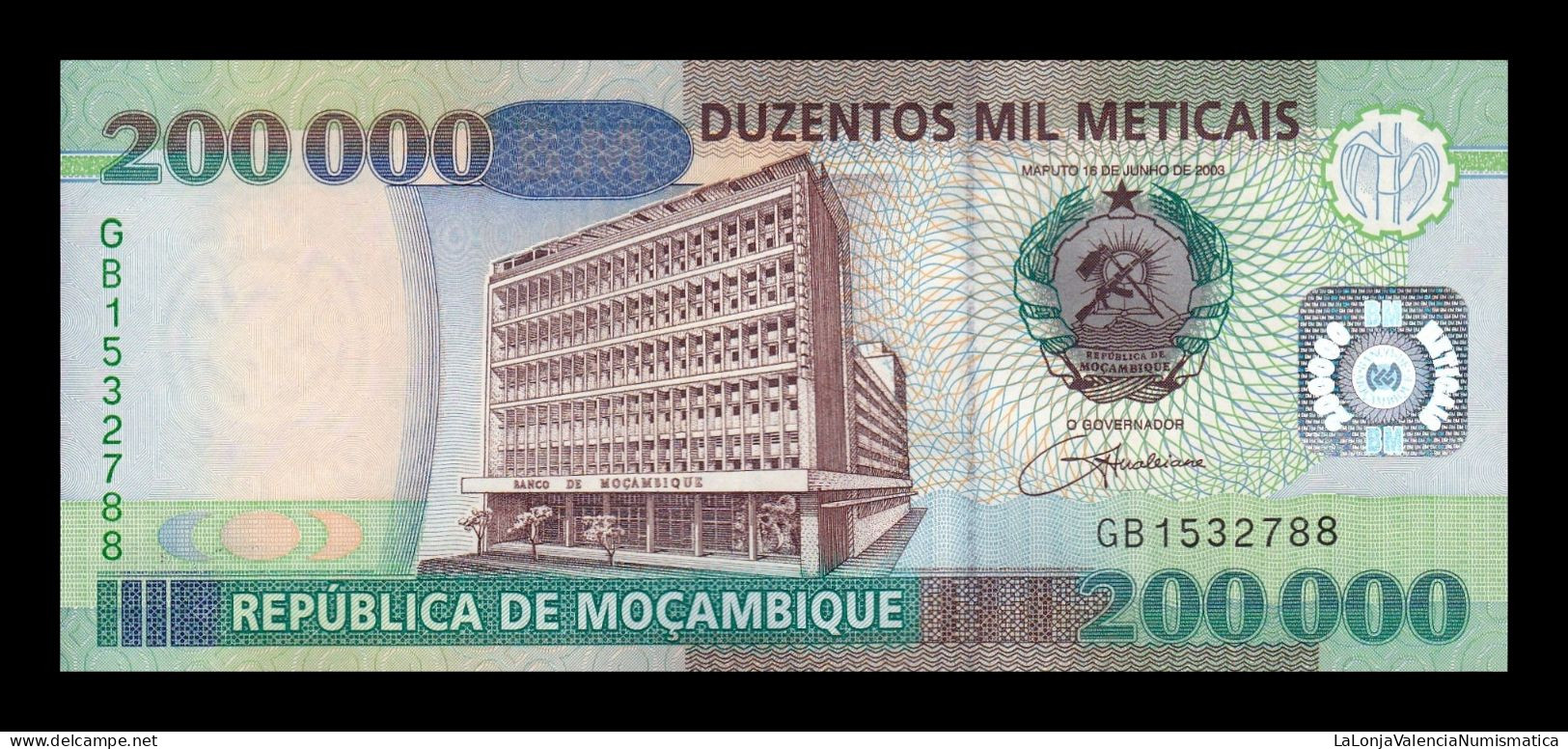 Mozambique 200000 Meticais 2003 Pick 141 Sc Unc - Mozambique