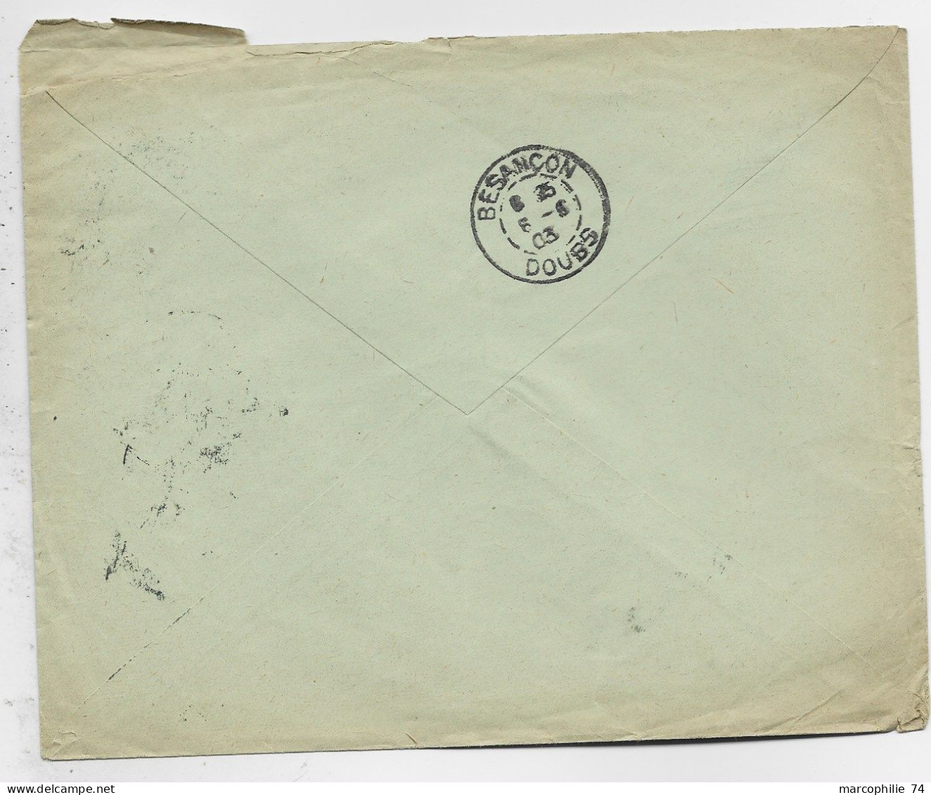 HUNGARY MAGYAR 25 FILLER BDF SOLO LETTRE COVER BUDAPEST 1903 TO FRANCE - Lettres & Documents