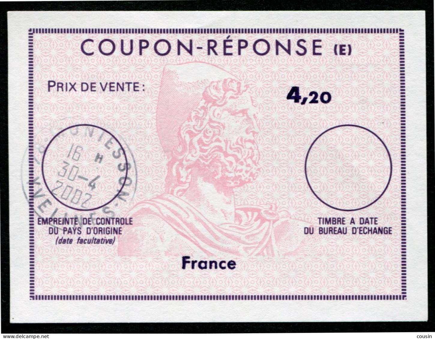 FRANCE  Reply Coupon / Coupon Réponse Régime Français - Reply Coupons