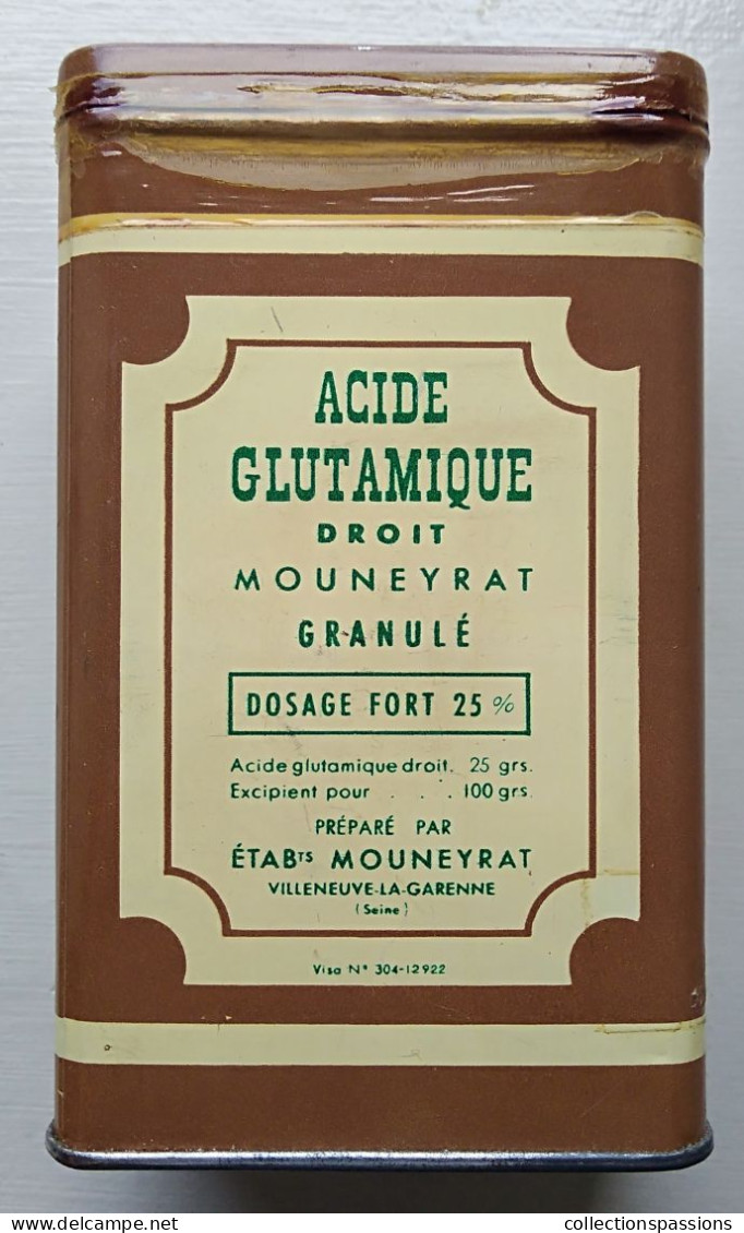 - Boite Métal. Acide Glutamique. Boite Pleine - Objet Ancien De Collection - Pharmacie - - Medical & Dental Equipment