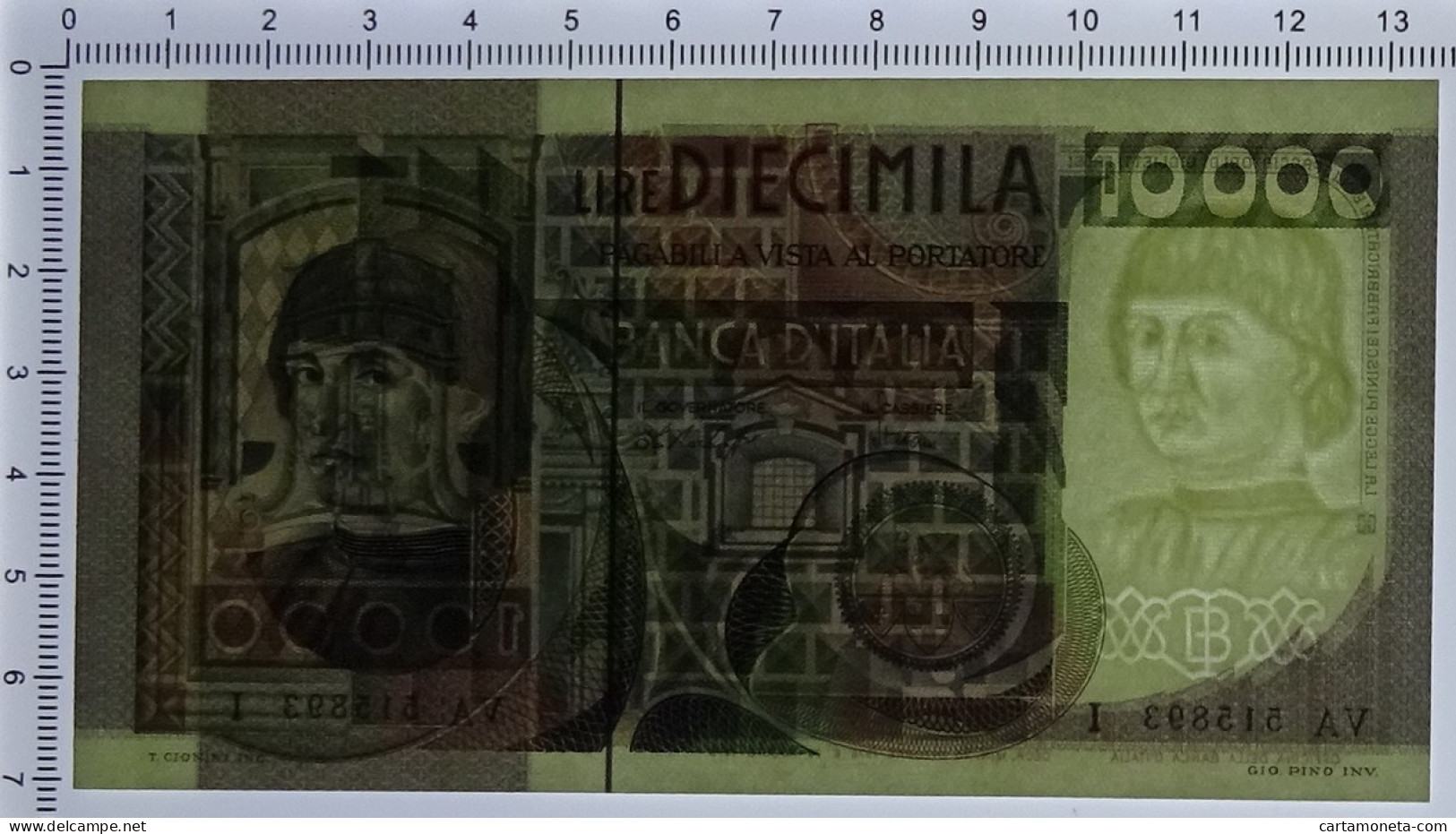 10000 LIRE RITRATTO D'UOMO A MEZZOBUSTO ANDREA DEL CASTAGNO 30/10/1976 SUP+ - Other & Unclassified