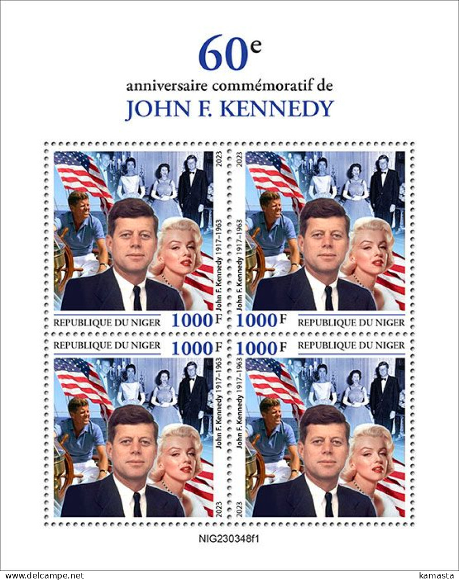 Niger 2023 60th Memorial Anniversary Of John F. Kennedy. (348f1) OFFICIAL ISSUE - Kennedy (John F.)