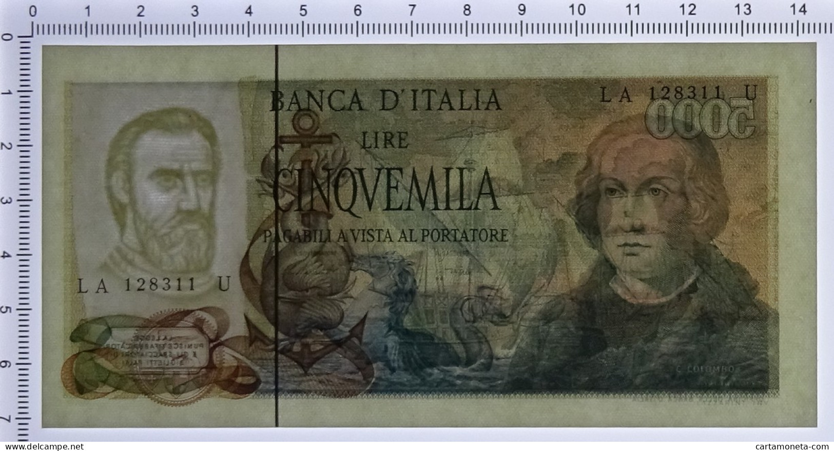 5000 LIRE CRISTOFORO COLOMBO II TIPO 10/11/1977 SPL+ - Otros & Sin Clasificación